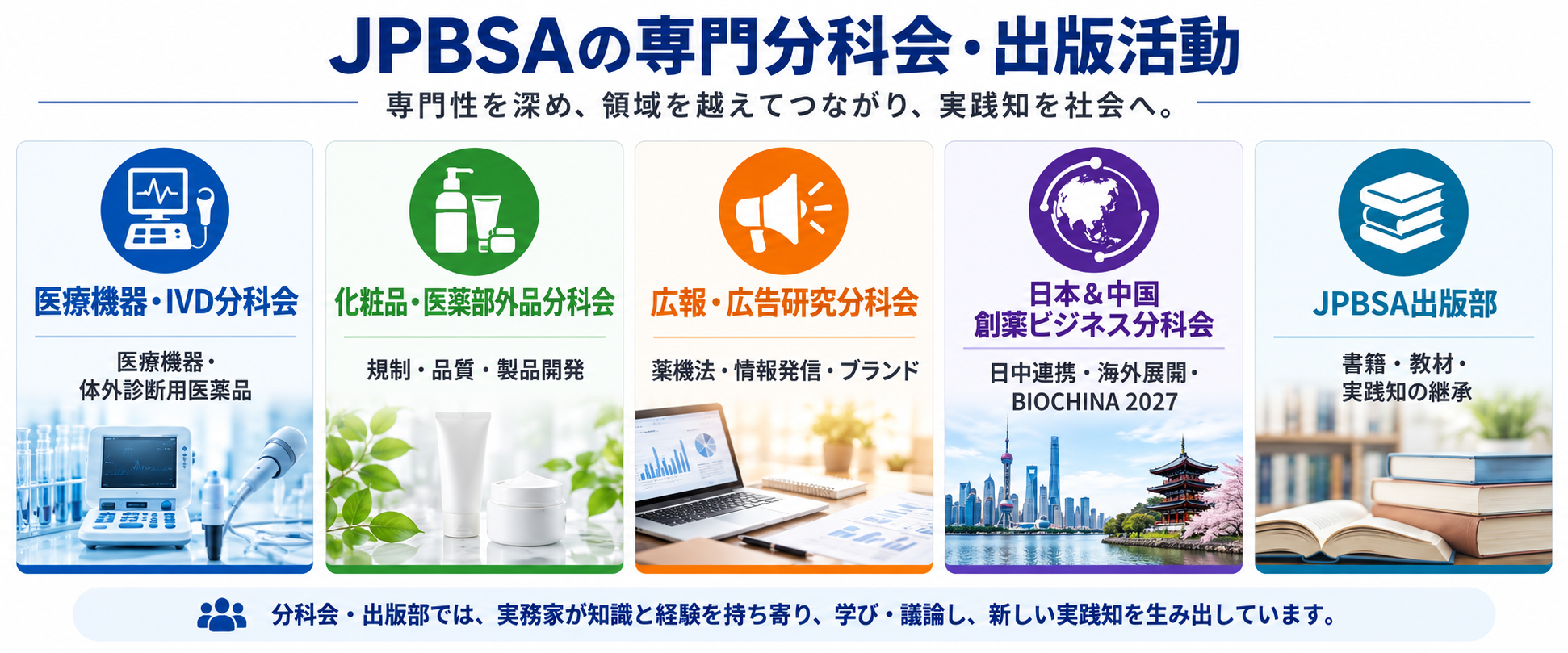 JPBSAの専門分科会・出版活動